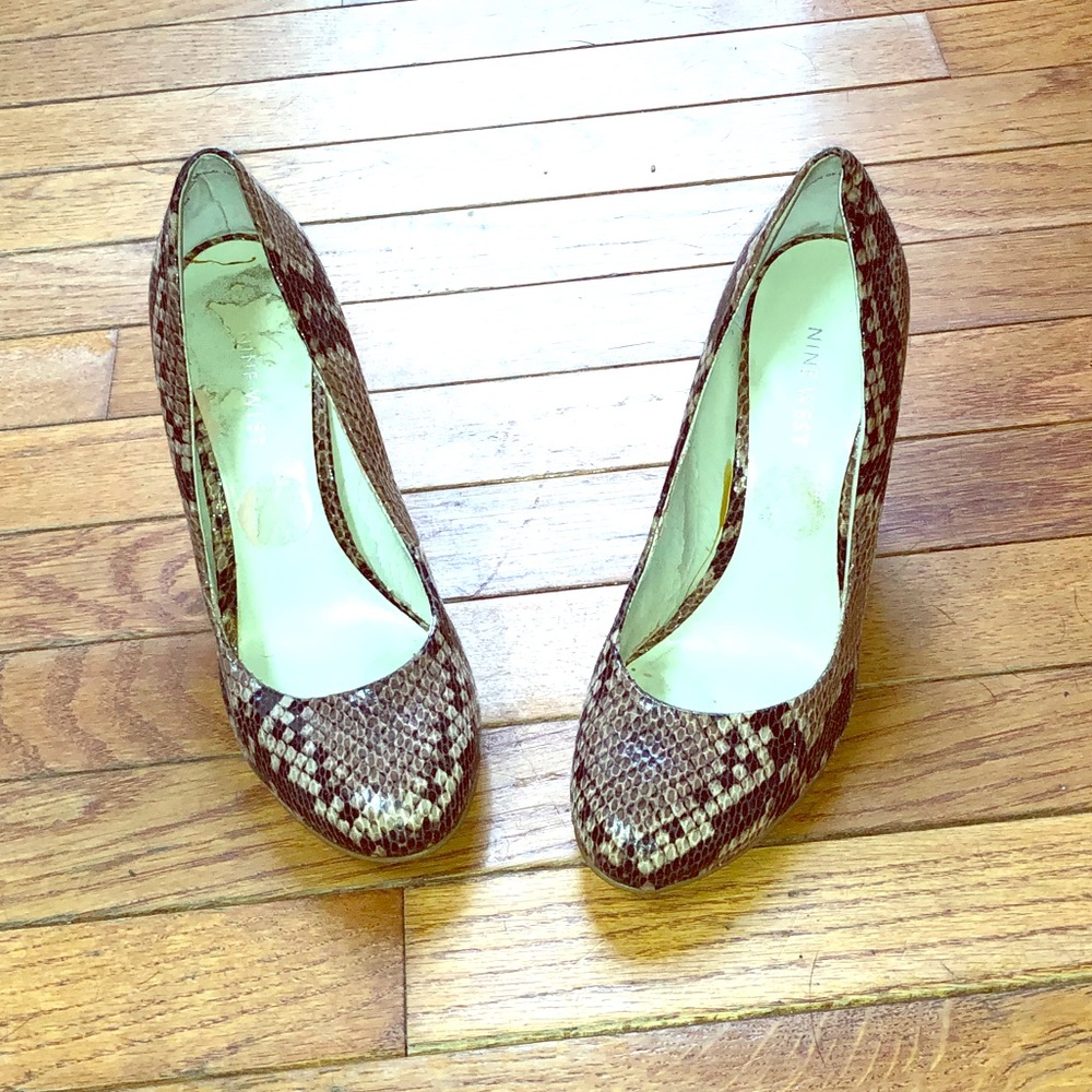 Python Nine West heels